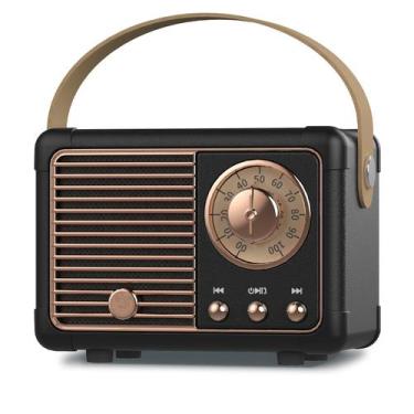 Imagem de Alto-falante Bluetooth PRUNUS J-999 Retro Vintage Style Preto