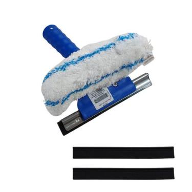 Imagem de Rodo combinado bralimpia 15cm limpa vidros s/cabo + 2 refis