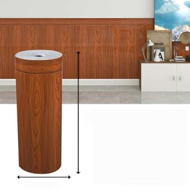 Imagem de Papel de parede decorativo de 500 x 90 cm, impermeável, adequado para restaurantes, hotéis e residências. PVC + folha de alumínio (madeira de carvalho)