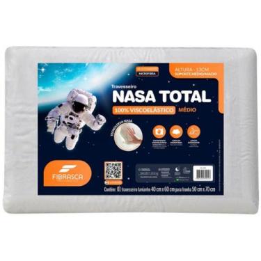 Imagem de Travesseiro Fibrasca Nasa Total Médio 4018 13x40x60cm, BRANCO