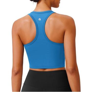 Imagem de Sutiã esportivo PINSPARK Longline Athletic Blusa feminina azul M