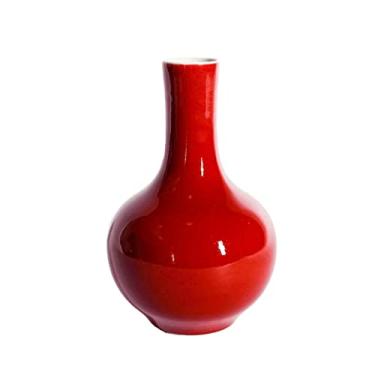 Imagem de CYYHGD Vasos de flores vaso de flores de cerâmica vaso de porcelana vermelha vaso grande de 11,8 polegadas decoração para casa sala de estar mesa de jantar ornamento
