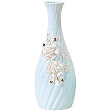 Imagem de Vaso sepultura decoração casa arte cerâmica acessórios artesanais artesanato leve e resistente estudo branco mini trompete 18 * 21 cm para flores (tamanho: 3-14 * 35 cm) (tamanho: 1-18 * 21 cm) (3)