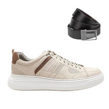 Imagem de Kit Sapatênis Democrata Joe Ultra Light Masculino + Cinto