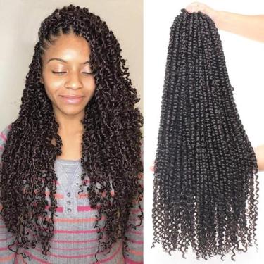 Imagem de Extensões de cabelo em crochê Leeven Pre-Twisted Passion Twists
