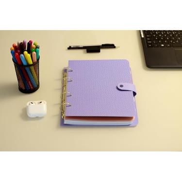Imagem de Confetti Caderno Argolado Médio 100Fls Dots Lilás C/Impressão Lilás