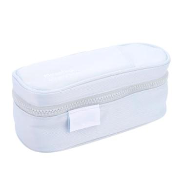 Imagem de Fafeicy Bolsa para Caneta Flip de Grande Capacidade de 8,5 Polegadas, Estojo para Lápis de Tecido Com Memória e Alça, Bolso Interno de Cor Vibrante, para Escola, Faculdade, Escritório,