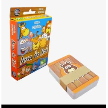 Imagem de Jogo da Memória Infantil Arca de Noé, Cartas com Animais, Brinquedo Educativo para Desenvolvimento Motor e Raciocínio