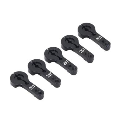 Imagem de RiToEasysports Buzinas Servo 25T, Liga de Alumínio, Braços de Direção RC Ajustáveis, Compatíveis Com Towerpro Futaba Axial, 35 Mm para Carros e Caminhões Com Controle Remoto (Preto)