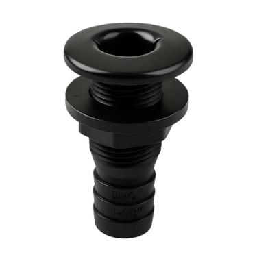 Imagem de SEAFLO Barco marítimo de encaixe de casco de 3,5 cm, polipropileno, conector de drenagem de plástico, seguro para água salgada resistente à corrosão, montagem de travessa, saída de convés de porto de