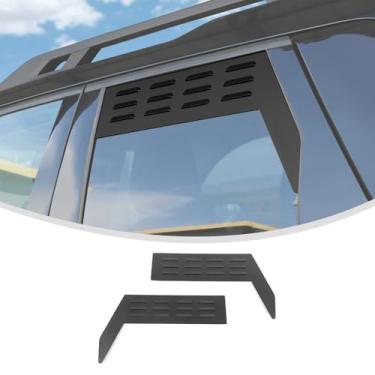 Imagem de Linskip Persianas de ventilação de janela traseira de alumínio compatíveis com Ford Bronco Sport 2021-2025, defletores de chuva com venezianas para janelas traseiras, acessórios externos