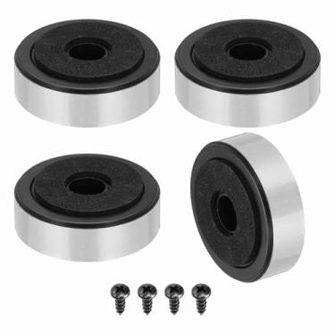 Imagem de Generic 4 pés de isolamento de alto-falante, base de absorção de choque de espuma de plástico de 47 mm x 15 mm, suporte para amplificador antivibração para CD de áudio, sistema de som de home theater