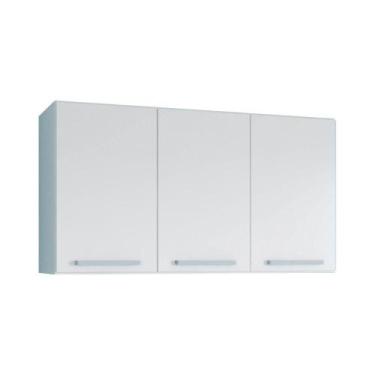Imagem de Armário Aéreo Multiuso 90 Cm com 03 Portas Móveis Paraná, Branco