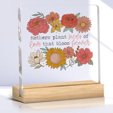 Imagem de Presentes inspiradores para mães presentes florais de saúde mental para mulheres, placa acrílica, decoração de cubículo, decoração de casa, motivacional positivo, presentes para mulheres Bestie