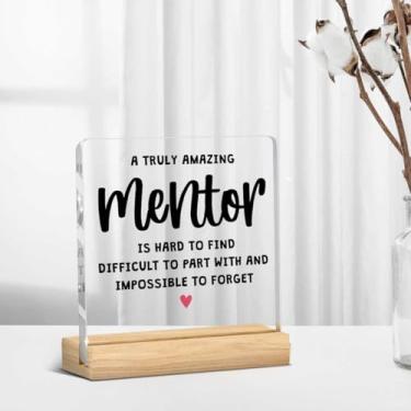 Imagem de Mentor Gifts Decoração de mesa placa acrílica, chefe professor agradecimento presentes para mentor quarto decoração de quarto mesa prateleira mesa decorativa despedida presente de despedida para