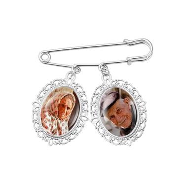 Imagem de Amuleto para fotos de buquê de casamento, 2, 3 imagens, buquê de berloques para fotos de memória de casamento para molduras de buquê, Pinos - dois, P