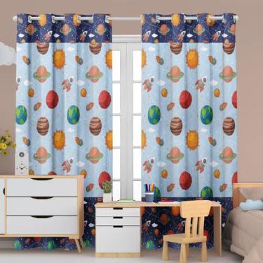 Imagem de Cortina Infantil Estampada Blackout 2,80X 2,20 para Quarto, Criança, B
