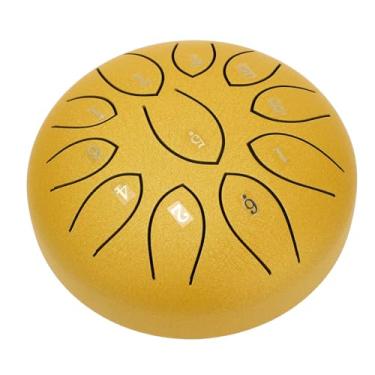 Imagem de RiToEasysports Tambor de Chuva Chakra, Tambor de Mão, Percussão de Aço Carbono de 11 Tons para Uso Em Jardim Ao Ar Livre (Amarelo)