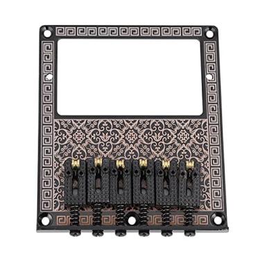 Imagem de RiToEasysports Ponte de Guitarra de Sela Ajustável Durável para Guitarras Elétricas TL Telecaster, Fácil de Instalar para Peças de Reposição (caleidoscópio preto)