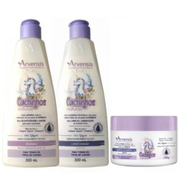 Imagem de Kit Arvensis Cachinhos Shampoo + Condicionador + Geleia Forte