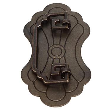 Imagem de ZAWELIYO Puxador de Gaveta Estilo Chinês de Latão Antigo para Estante, Alças de Armário Vintage Com 2 Parafusos, Hardware Doméstico retrô Chinoiserie (Latão Antigo)