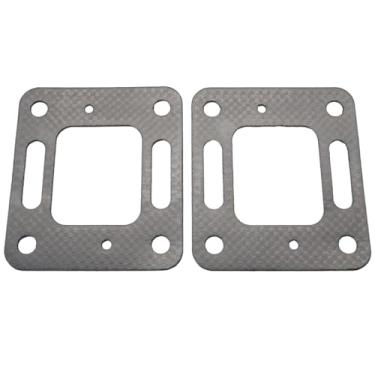 Imagem de 27-863724 2 peças Junta do coletor de escape do cotovelo para motor de popa MerCruiser GM V6 V8 4.3L 5.0L 5.7L 7.4L 1981-1997 863724