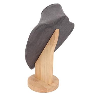 Imagem de Yinhing Colar de Jóias de Madeira Display Holder Elegant Bust Stand Multiuso para a Loja de Troca de Lojas Em Casa Mesa de Vidro (Cinza)
