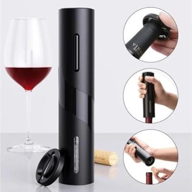 Imagem de Kit Elétrico Abridor de Vinho Decanter Saca Rolhas Automático Com Acessórios