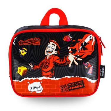 Imagem de Lancheira Térmica Escolar Enaldinho Youtuber Infantil - Luxcel, Preto