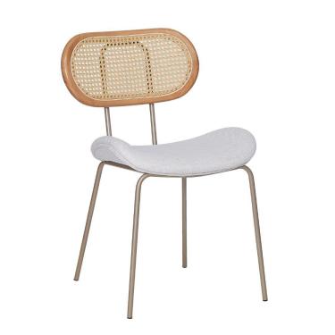 Imagem de Cadeira Toscana Base Champagne - Nude Tecido