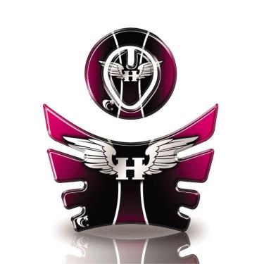 Imagem de Kit Adesivo Protetor De Tanque Moto Bros Honda Ano Até 2015 Cores E Modelos Honda Asas Rosa E Preto