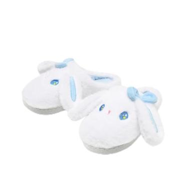 Imagem de Pantufas de coelho para crianças, meninos, meninas, laço de animal fofo, fofo, confortável, desenho animado, mulher, coelho engraçado, almofada, nuvem, casa, quarto, casa, sapatos para uso interno