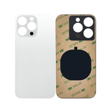Imagem de 1 pçs/lote capa de bateria de vidro para iPhone 14 Pro capa traseira de substituição para iPhone 14PRO 2 em 1 capa traseira de vidro grande (branca)
