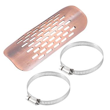 Imagem de X AUTOHAUX 1 conjunto de proteção de calor universal para motocicleta, protetor de escape, protetor de silenciador, tom de cobre