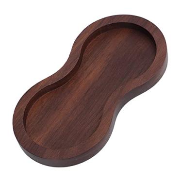 Imagem de aqxreight Esteira de Madeira de Nogueira para café, Suporte Compacto Leve de Slot Preciso para Cafeterias, Bares, Cozinhas Domésticas