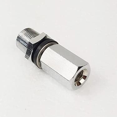 Imagem de Crotek Adaptador de latão cromado SO-239 para antena rosqueada 3/8-24 para antenas de rádio amador e CB