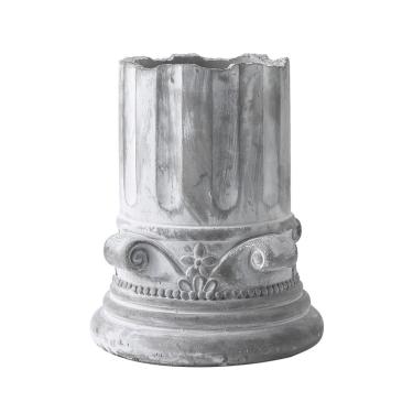 Imagem de Vaso para plantas de cimento com design de coluna romana vintage
