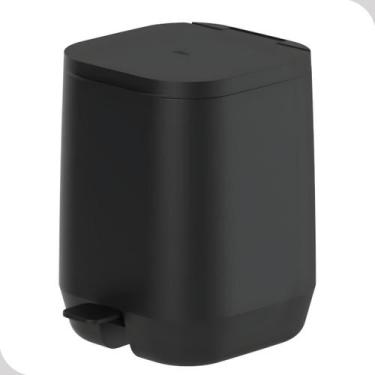 Imagem de Lixeira 6L com Pedal Aura  Ideal para Banheiro e Cozinha - Ou