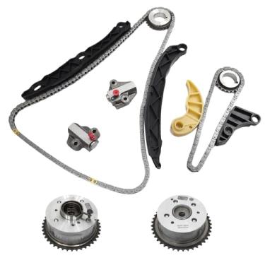 Imagem de BTSCAR 24321-2G111 Kit de corrente de distribuição do motor para Hyundai Sonata 2010-2014, para Kia Optima 2010-2014, G4KH G4KC L4 2,4L, 24322-2G11 com engrenagem VVT, engrenagem de bomba de óleo