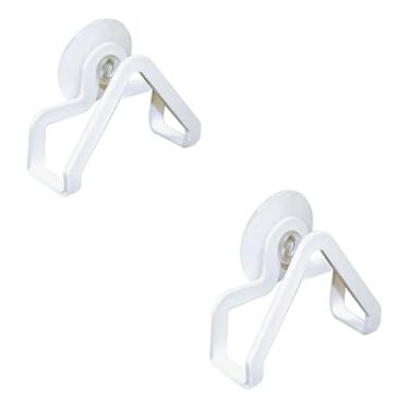 Imagem de Suporte Porta Esponja com Ventosa para Pia, Plástico Branco, 7,5 cm x 5 cm, Base Antiderrapante, Sistema de Drenagem, 2 Unidades