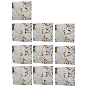 Imagem de Placa Adesiva Marmore 3D Kit 10 uni Obra Reforma Quarto Sala Cozinha Ambiente Moderno Papel de Parede Autocolante