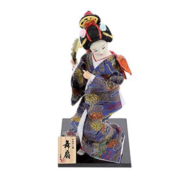 Imagem de Japanese Geisha Figurines Dolls Japanese Kimono Statue Asian Geisha Collectible Figurine Decoration for Home Office Table