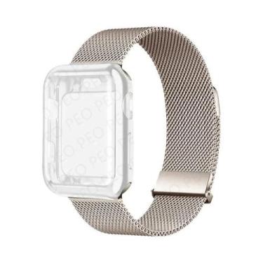 Imagem de Pulseira De Metal Com Fecho Magnético Para Apple Watch, 45mm 44mm 38mm