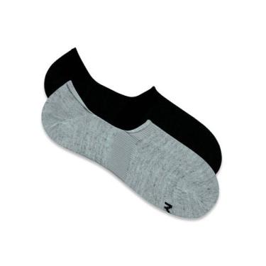 Imagem de Kit/2 Meia Super Invisível Mash 207.02 Masculina Esportiva Algodão T.3