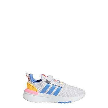 Imagem de adidas Tênis infantil unissex Racer Tr21, Dash cinza/branco/rosa feixe, 11 Little Kid
