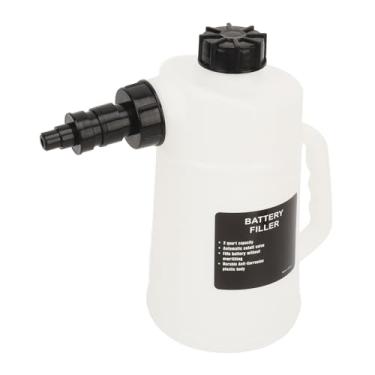 Imagem de Tbest Garrafa de enchimento de bateria de 2 litros, válvula de desligamento automático por gotejamento, ferramenta de enchimento de líquido precisa para carros, caminhões, trailers, carrinhos, ABS