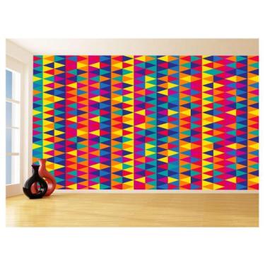 Imagem de Papel De Parede Geométrico Triângulos Abstrato 3,5M Gmt85 - Você Decor
