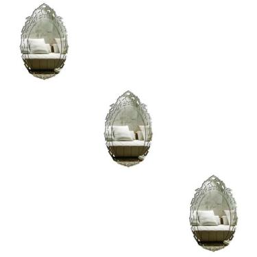 Imagem de Kit 3 Espelhos Decorativos Venezianos  Pegui 32X20 3868 - Creatus