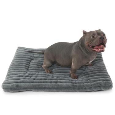 Imagem de Cama de cachorro para cães de médio a grande porte tapete ultra macio para gaiola ou gaiola, 91 cm, lavável e antiderrapante, almofada plana para animais de estimação, colchão aconchegante para