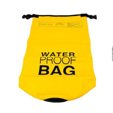 Imagem de Bolsa Mochila Impermeável Saco Estanque, 5 Litros, PVC, Camping, Praia, Caiaque, com Alça Ajustável, 230g